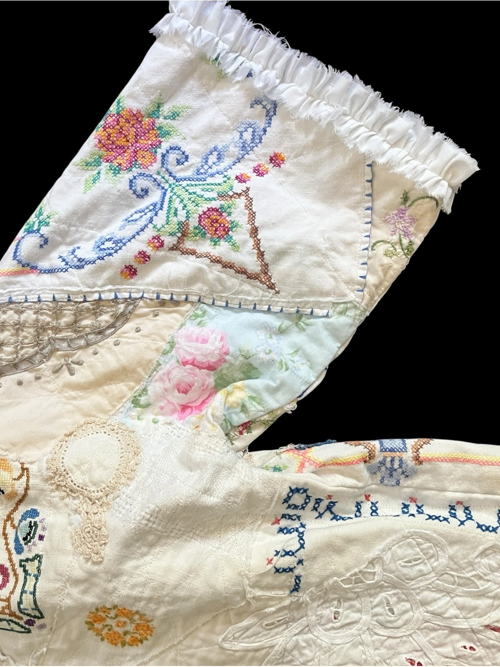 Embroidered Patchwork Open DIY Jacket Women’s Boho Art To Wear M Lightweight - Picture 10 of 16